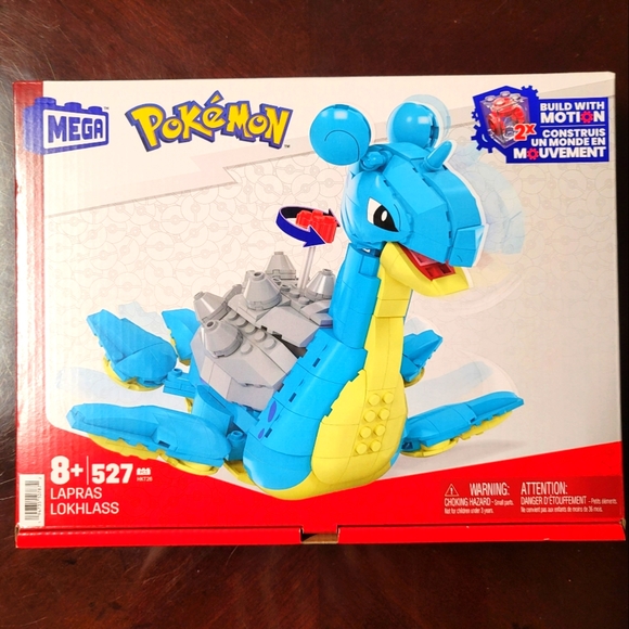 Lego Other - MEGA Pokemon Lapras Building Toy Kit with Action Figure - 527pcs